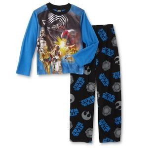 Boys Pajama Shirt Pants Set Lucasfilm Star Wars The Force Awakens size 4 NEW